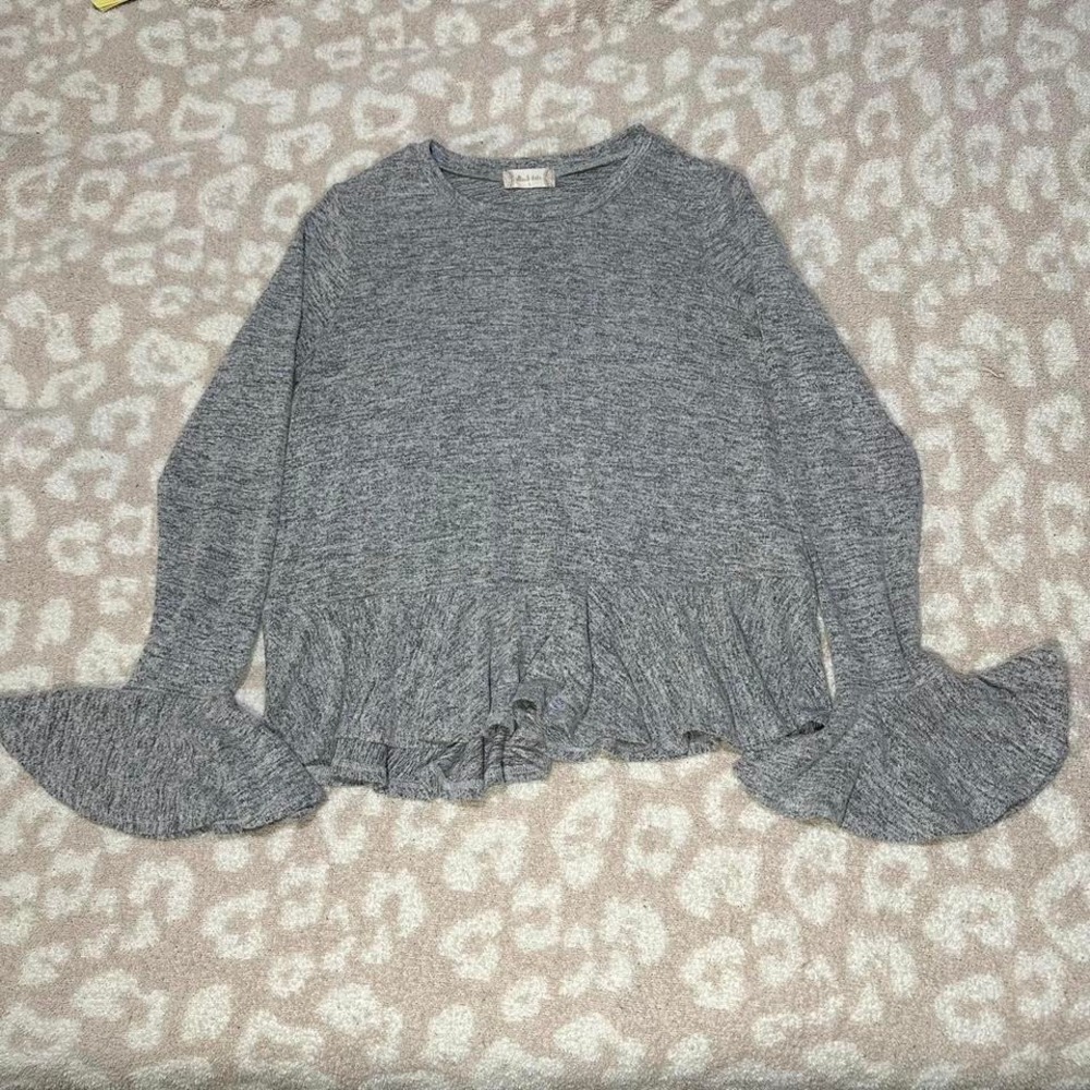 Altar'd State Ruffle Hem Sweater – S